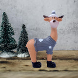 Maxbell Deer Statue Collection Animal Miniatures Craft for Bar Living Room Birthday Gray
