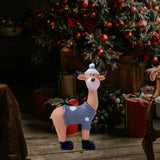 Maxbell Deer Statue Collection Animal Miniatures Craft for Bar Living Room Birthday Gray
