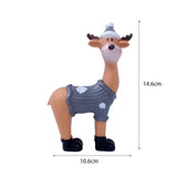 Maxbell Deer Statue Collection Animal Miniatures Craft for Bar Living Room Birthday Gray