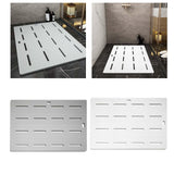 Maxbell Bathroom Bath Mat Absorbent Non Slip Rug Comfortable Shower Carpets Soft gray