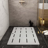 Maxbell Bathroom Bath Mat Absorbent Non Slip Rug Comfortable Shower Carpets Soft gray