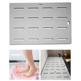 Maxbell Bathroom Bath Mat Absorbent Non Slip Rug Comfortable Shower Carpets Soft gray