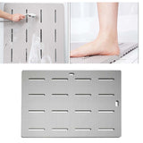 Maxbell Bathroom Bath Mat Absorbent Non Slip Rug Comfortable Shower Carpets Soft gray