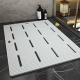 Maxbell Bathroom Bath Mat Absorbent Non Slip Rug Comfortable Shower Carpets Soft gray