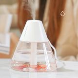 Maxbell Mist Humidifier with Lights Mist Spray 2 Mist Modes for Indoor Home Decor White