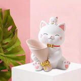 Maxbell Resin Cat Statue Flowerpot Stems Bunch Party Home Plant Planters Flower Vase