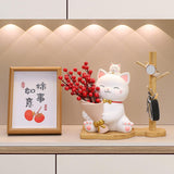 Maxbell Resin Cat Statue Flowerpot Stems Bunch Party Home Plant Planters Flower Vase