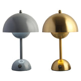 Maxbell USB Mushroom Bud Lamp Lamp LED Study Decorative Metal for Bar Living Room Gray