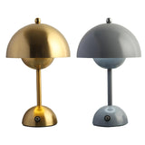 Maxbell USB Mushroom Bud Lamp Lamp LED Study Decorative Metal for Bar Living Room Gray