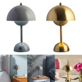 Maxbell USB Mushroom Bud Lamp Lamp LED Study Decorative Metal for Bar Living Room Gray
