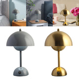 Maxbell USB Mushroom Bud Lamp Lamp LED Study Decorative Metal for Bar Living Room Gray