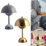 Maxbell USB Mushroom Bud Lamp Lamp LED Study Decorative Metal for Bar Living Room Gray