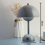 Maxbell USB Mushroom Bud Lamp Lamp LED Study Decorative Metal for Bar Living Room Gray