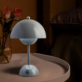 Maxbell USB Mushroom Bud Lamp Lamp LED Study Decorative Metal for Bar Living Room Gray