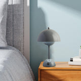 Maxbell USB Mushroom Bud Lamp Lamp LED Study Decorative Metal for Bar Living Room Gray