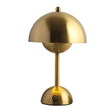 Maxbell USB Mushroom Bud Lamp Lamp LED Study Decorative Metal for Bar Living Room Gold