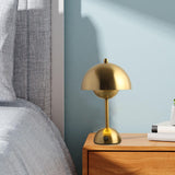 Maxbell USB Mushroom Bud Lamp Lamp LED Study Decorative Metal for Bar Living Room Gold