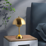 Maxbell USB Mushroom Bud Lamp Lamp LED Study Decorative Metal for Bar Living Room Gold
