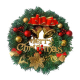 Maxbell Christmas Wreath with Bowknot Decorative for Indoor Outdoor Party Door StyleB