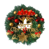 Maxbell Christmas Wreath with Bowknot Decorative for Indoor Outdoor Party Door StyleB