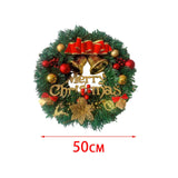 Maxbell Christmas Wreath with Bowknot Decorative for Indoor Outdoor Party Door StyleB