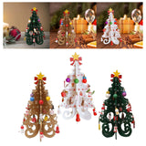 Maxbell Christmas Tree Bookshelf Desktop Decorative Creative for Festivals Gift Yellow