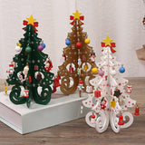 Maxbell Christmas Tree Bookshelf Desktop Decorative Creative for Festivals Gift Yellow