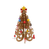 Maxbell Christmas Tree Bookshelf Desktop Decorative Creative for Festivals Gift Yellow