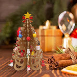 Maxbell Christmas Tree Bookshelf Desktop Decorative Creative for Festivals Gift Yellow