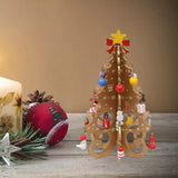 Maxbell Christmas Tree Bookshelf Desktop Decorative Creative for Festivals Gift Yellow