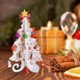 Maxbell Christmas Tree Bookshelf Desktop Decorative Creative for Festivals Gift White