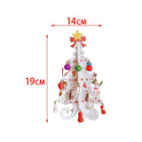 Maxbell Christmas Tree Bookshelf Desktop Decorative Creative for Festivals Gift White