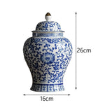 Maxbell Chinese Ceramic Ginger Jar Decorative Flower Vase Traditional Porcelain Jar