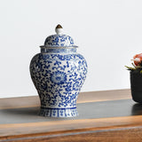 Maxbell Chinese Ceramic Ginger Jar Decorative Flower Vase Traditional Porcelain Jar