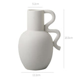 Maxbell Ceramic Vase Decorative Art Vases Flower Vase Tabletop Vase Home Decoration StyleA