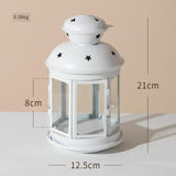 Maxbell Candle Holder Candlestick Windproof Crafts Hanging for Living Room Outdoor White