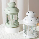 Maxbell Candle Holder Candlestick Windproof Crafts Hanging for Living Room Outdoor White