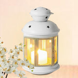 Maxbell Candle Holder Candlestick Windproof Crafts Hanging for Living Room Outdoor White