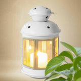 Maxbell Candle Holder Candlestick Windproof Crafts Hanging for Living Room Outdoor White
