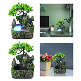Maxbell Tabletop Fountain EU Type Plug Simulation Resin Rockery Fountain Accessory with Mist