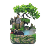 Maxbell Tabletop Fountain with Color Changing LED Lights for Living Room Indoor with Mist