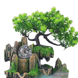 Maxbell Tabletop Fountain with Color Changing LED Lights for Living Room Indoor with Mist