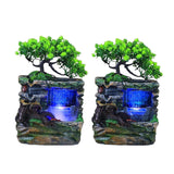 Maxbell Tabletop Water Fountain Housewarming Gift Decorative for Meditation Desk with Mist