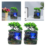 Maxbell Tabletop Water Fountain Housewarming Gift Decorative for Meditation Desk with Mist