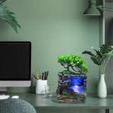 Maxbell Tabletop Water Fountain Housewarming Gift Decorative for Meditation Desk with Mist