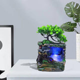 Maxbell Tabletop Water Fountain Housewarming Gift Decorative for Meditation Desk with Mist