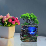 Maxbell Tabletop Water Fountain Housewarming Gift Decorative for Meditation Desk without Mist