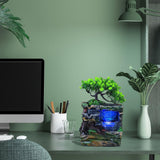 Maxbell Tabletop Water Fountain Housewarming Gift Decorative for Meditation Desk without Mist