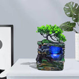 Maxbell Tabletop Water Fountain Housewarming Gift Decorative for Meditation Desk without Mist