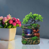 Maxbell Tabletop Fountain Waterscape Housewarming Gift for Indoor Home Decor Office without Mist